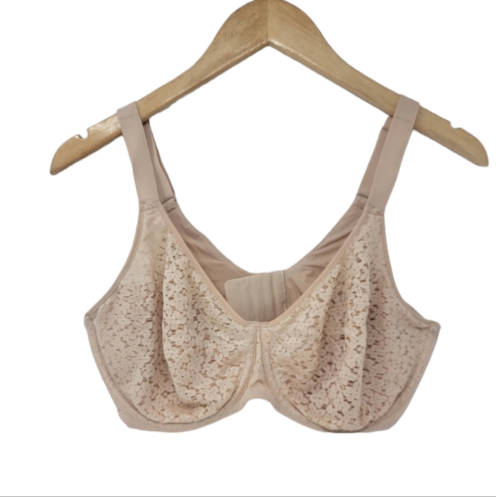 CHANTELLE bra 40DD nude blush unlined lace 13F1
